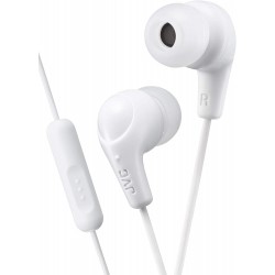 Headphones Gumy Plus Earbuds with Mic and Remote for Connected Devices - Silicone Ear Pieces White