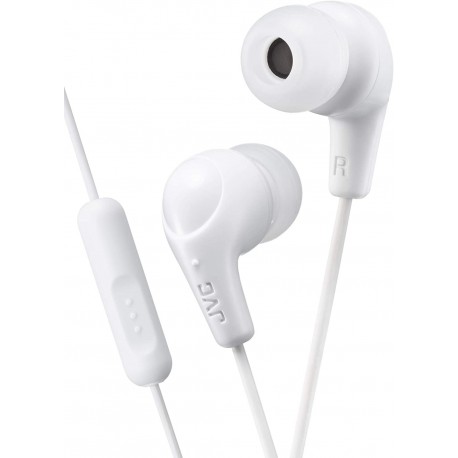 Headphones Gumy Plus Earbuds with Mic and Remote for Connected Devices - Silicone Ear Pieces White