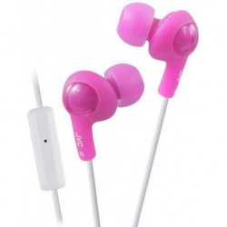 Audifonos JVC Gumy Plus in-Ear Earbud Headphones with Microphone, Pink, HA-FX65M-P (Non-Retail Packaging)