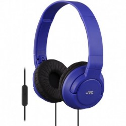 Headphones JVC HASR185AE blue - Foldable headphones with microphone
