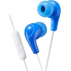Headphones Gumy Plus Earbuds with Mic and Remote for Connected Devices - Silicone Ear Pieces Blue