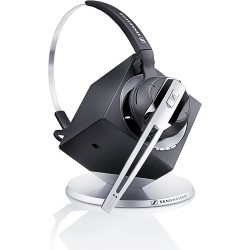 Headphones SENNHEISER OfficeRunner Convertible Wireless Office Headset with Microphone - DECT 6.0 (Classic Silver)