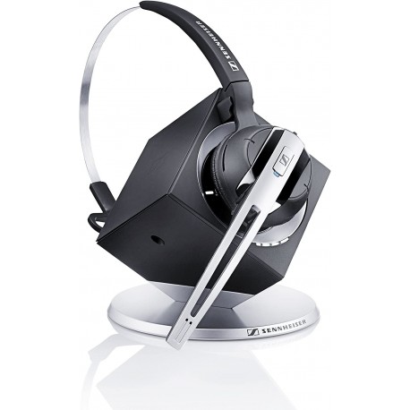 Headphones SENNHEISER OfficeRunner Convertible Wireless Office Headset with Microphone - DECT 6.0 (Classic Silver)