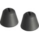 Headphones SENNHEISER Genuine Black Silicone Replacement Ear tips Sleeves for SET 830-TV, 840-TV, 860, 880, SET900, RR840, RR800, RI900, RI830 Listenin