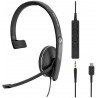 Headphones SENNHEISER SC 135 USB-C (508355) - Single-Sided (Monaural) Headset for Business Professionals with HD Stereo Sound, Noise-Canceling Microp