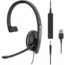 Headphones SENNHEISER SC 135 USB (508316) - Single-Sided (Monaural) Headset for Business Professionals with HD Stereo Sound, Noise-Canceling Micropho