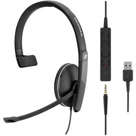 Headphones SENNHEISER SC 135 USB (508316) - Single-Sided (Monaural) Headset for Business Professionals with HD Stereo Sound, Noise-Canceling Micropho