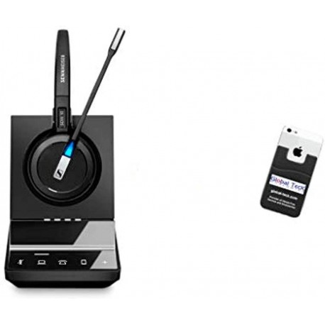 Headphones SENNHEISER Global Teck Bundle for SDW 5015 Wireless Computer Headset - Microsoft Skype Lync Certified Cordless Compatible with Windows PC