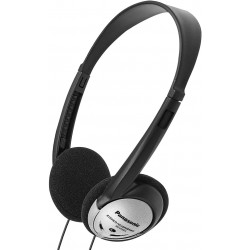 Headphones PANASONIC Headphones On-Ear Lightweight with XBS RP-HT21 (Black & Silver)
