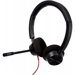 Headphones Plantronics - Blackwire 3320 USB-A Wired, Dual-Ear (Stereo) Headset with Boom Mic to Connect Your PC, Mac or Cell Phone Works Teams, Zoom &