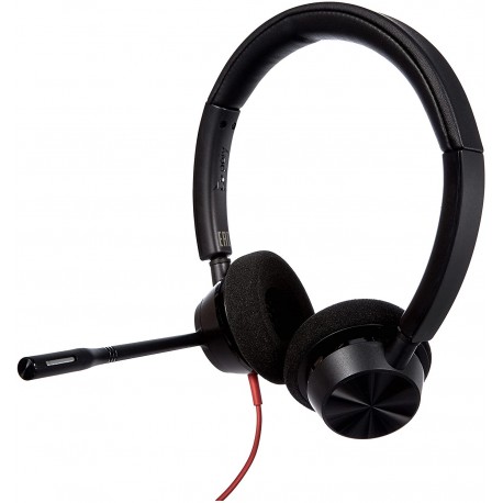 Headphones Plantronics - Blackwire 3320 USB-A Wired, Dual-Ear (Stereo) Headset with Boom Mic to Connect Your PC, Mac or Cell Phone Works Teams, Zoom &