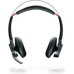 Headphones Plantronics - Voyager Focus UC (Poly) Bluetooth Dual-Ear (Stereo) Headset with Boom Mic USB-A Compatible PC and/or Mac Active Noise Cancelin