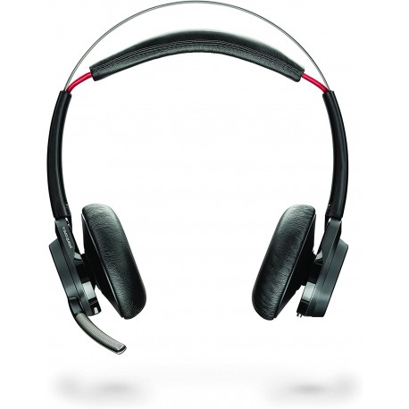 Headphones Plantronics - Voyager Focus UC (Poly) Bluetooth Dual-Ear (Stereo) Headset with Boom Mic USB-A Compatible PC and/or Mac Active Noise Cancelin