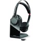 Headphones Plantronics - Voyager Focus UC with Charge Stand (Poly) Bluetooth Dual-Ear (Stereo) Headset Boom Mic USB-A PC/Mac Compatible Active Noise Ca