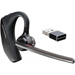 Headphones Plantronics - Voyager 5200 UC (Poly) Bluetooth Single-Ear (Monaural) Headset USB-A Compatible to connect your PC and/or Mac Works with Teams