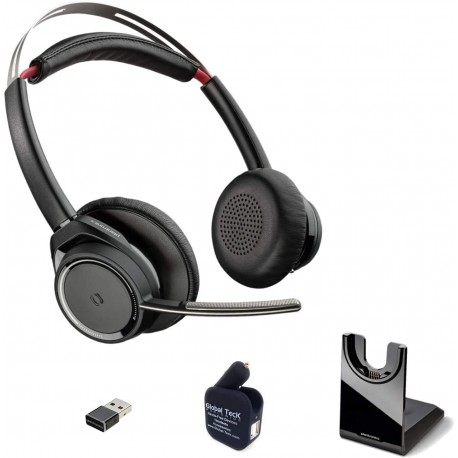 Headphones GTW Voyager Focus UC B825 Bluetooth Headphones with Microphone 202652-01-BC, USB Dongle, Smartphones, PC, MAC, Tablet - Zoom, Teams, Skype,