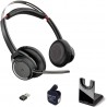 Headphones GTW Voyager Focus UC B825 Bluetooth Headphones with Microphone 202652-01-BC, USB Dongle, Smartphones, PC, MAC, Tablet - Zoom, Teams, Skype,