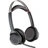 Headphones Plantronics - Voyager Focus UC (Poly) Bluetooth Dual-Ear (Stereo) Headset with Boom Mic -USB-A Active Noise Canceling -Connects to PC/Mac Co