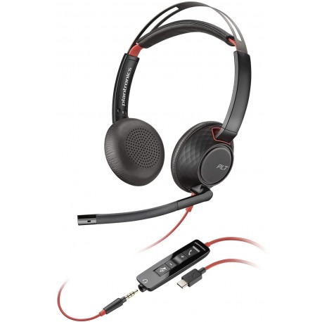 Headphones Plantronics Blackwire 5220 USB-C Headset, On-Ear Mono Wired