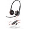 Headphones Plantronics - Blackwire 3220 Wired Dual-Ear (Stereo) Headset with Boom Mic USB-A to connect your PC and/or Mac