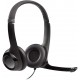 Headphones Logitech H390 Wired Headset, Stereo Headphones with Noise-Cancelling Microphone, USB, In-Line Controls, PC/Mac/Laptop - Black