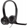 Headphones Logitech H390 Wired Headset, Stereo Headphones with Noise-Cancelling Microphone, USB, In-Line Controls, PC/Mac/Laptop - Black