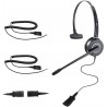 Headphones Telephone-Headset Microphone Noise-Cancelling Headphone QD - Quick Disconnect Call Center Headset with RJ09 Cables for Polycom, Avaya, Yeali