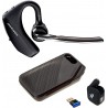 Headphones Plantronics Voyager 5200 UC Bluetooth Headset Bundle - for Smartphones, PC, MAC Using RingCentral Software or App, Global Teck Bonus Wall Ch