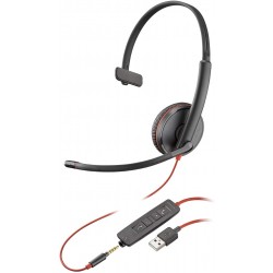 Headphones Plantronics Blackwire 3215 USB-A Headset, On-Ear Mono Wired