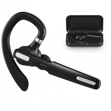 Headphones Bluetooth Headset, Wireless Earpiece V5.0 8-10 Hours Talktime Stereo Noise Cancelling Mic, Compatible for iPhone Android Cell Phones Driving