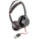 Headphones Plantronics Poly - Blackwire 7225 Wired USB-A Headset (Plantronics) Black Dual-Ear (Stereo) Computer Connect to PC/Mac via Active Noise Canc