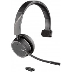 Headphones Plantronics - Voyager 4210 UC USB-C (Poly) Bluetooth Single-Ear (Monaural) Headset Connect to PC, Mac, & Desk Phone Noise Canceling Works wi