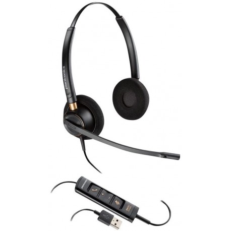 Headphones Plantronics Corded Headset with USB Connection, Black