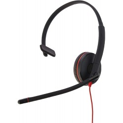 Headphones Plantronics Blackwire C3215 Headset - Mono Black USB Type A, Mini-Phone Wired 20 Hz kHz Over-The-Head Monaural Supra-aural Noise Cancelling