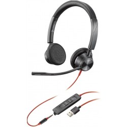 Headphones Plantronics Poly Blackwire 3325 Microsoft USB-A & 3.5mm Wired Headset - 214016-101