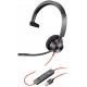 Headphones Plantronics - Blackwire 3310 USB-A Wired, Single Ear (Mono) Headset with Boom Mic to Connect Your PC and/or Mac Works Teams, Zoom & More