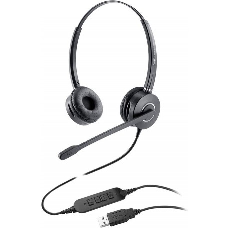 Headphones Call-Center USB-Headset with Microphone Computer-Headphone - Noise Cancelling Mic&Mute PC UC Teams Skype for Business