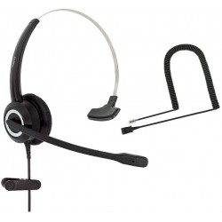 Headphones Compatible Grandstream Yealink Snom RJ9 Phone Headset Noise Cancelling Headphones HD Voice Plus 3.5mm Connector (Monaural)