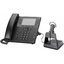 Headphones Plantronics - Voyager 4245 Office (Poly) Bluetooth Convertible Headset with 3 Wearing Styles Connect to PC/Mac, Mobile & Desk Phone Works Te