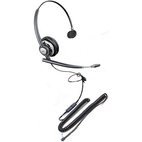 Headphones Plantronics Cisco Compatible HW710 Direct Connect Bundle Includes Headset and Telephone Interface Cable - 7940, 7960, 7965 6921, 6941, 694