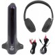 Headphones Stereo Wireless Over Ear Headphones - Hi-fi Headphone Professional Black Monitor Headset with 100ft Range, Noise Isolation Padding, FM Radio