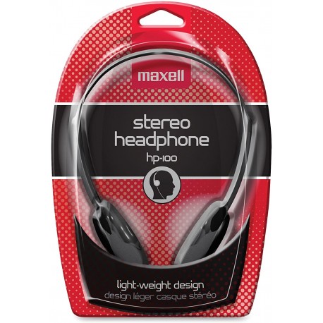 Headphones Maxell 190319 Stereo Headphone, Black (Packaging May Vary)