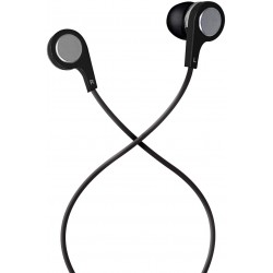 Headphones Maxell 199621 Soft Silicone Rubber Ear Tip Comfortable Extended Listening Copper Coil for Heavy Bass In-Ear Bud With Microphone, Black
