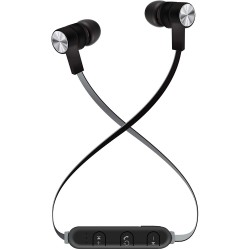 Headphones Maxell Bass 13 Black Bluetooth Wireless Earbuds, 3 Hours of Talk/Play Time, Rubberized Volume Control (B13-EB2)