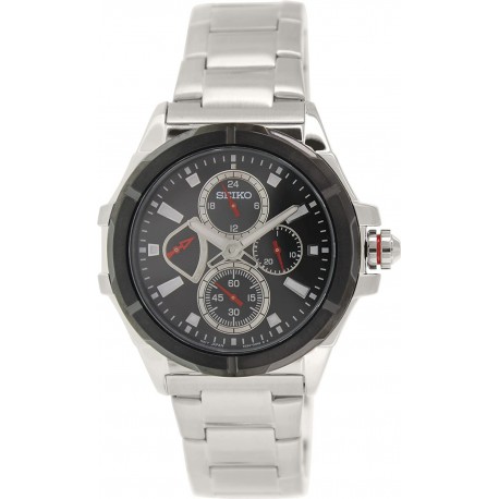 Watch Seiko SRL035 Lord GMT Multi-Function Black Dial Stainl