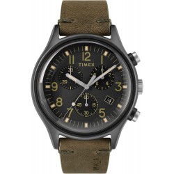 Watch Timex TW2R96600 Men Chronograph Quartz with Leather