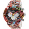 Invicta Men's 52mm Grand Pro Diver Chronograph Orange Hour Marks Hydroplated Graffiti Stainless Steel Watch (Model: 36775)