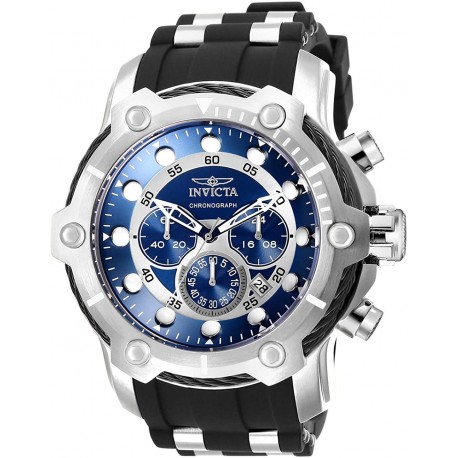 Invicta Men's Bolt Stainless Steel Quartz Polyurethane Strap, Black, 30 Casual Watch (Model: 26750)