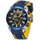 MEGIR Men's Analogue Sport Chronograph Luminous Quartz Watch with Fashion Silicone Strap