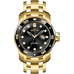 Invicta Men's Pro Diver Quartz Watch with Stainless Steel Strap, Gold, 26 (Model: 39085)